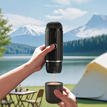 Portable manual espresso maker for camping