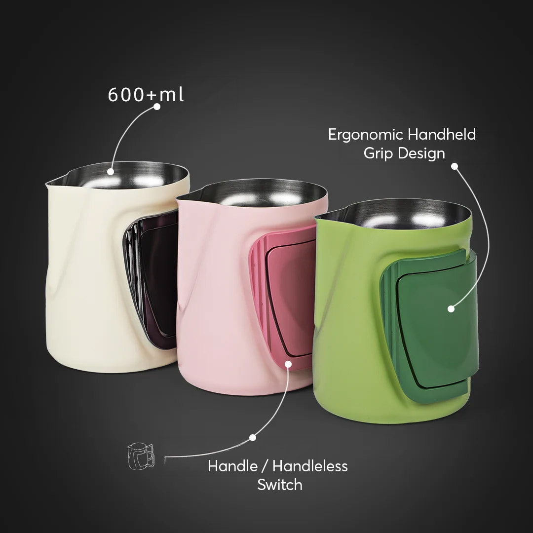 Convertible Foldable Handle Latte Pitcher – side view | Lastaforest