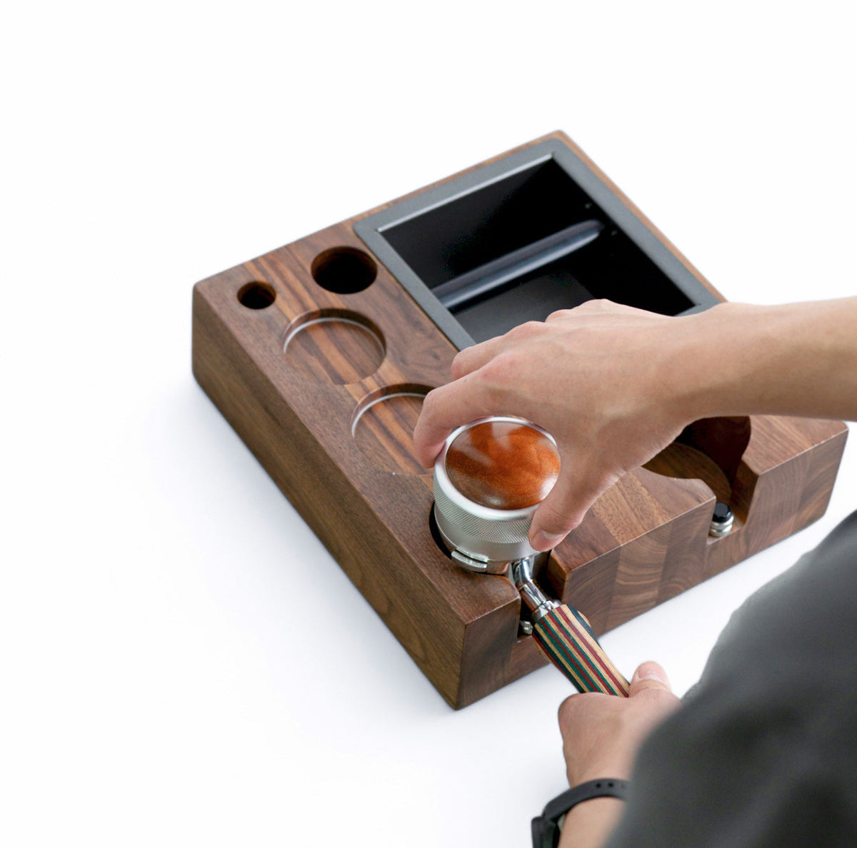 Barista Coffee Tamping Station with Knock Box – view 6 | Lastaforest