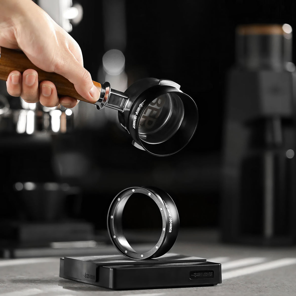 Espresso Magnetic Dosing Ring Aluminum Alloy – view 7 | Lastaforest
