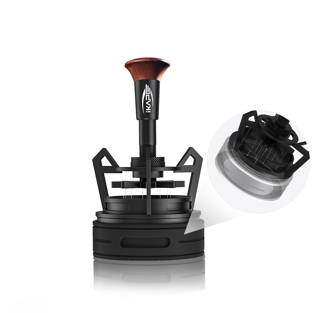 Espresso Rotary Springback WDT Distribution Tool – top view | Lastaforest