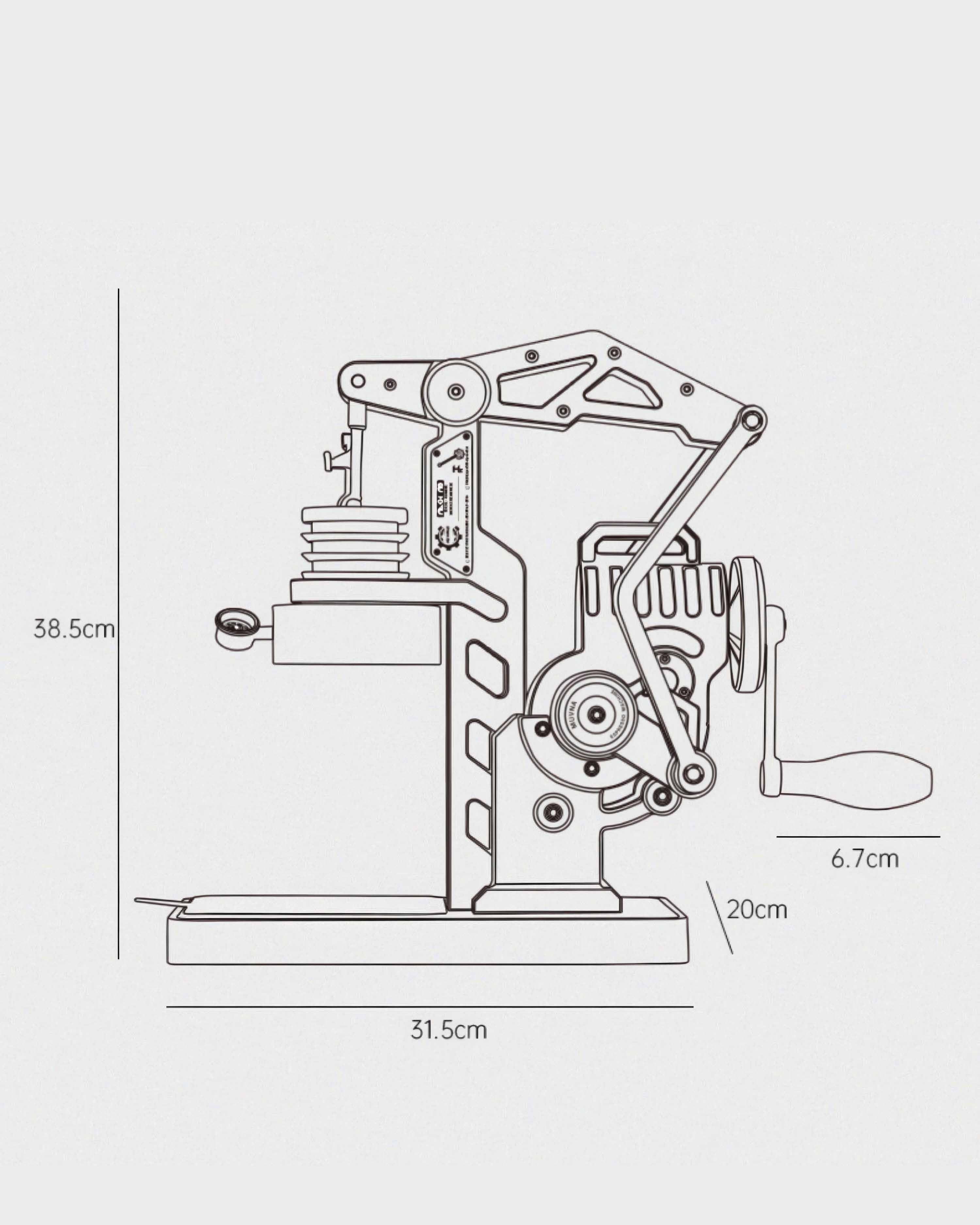 Mach M8 Hand Crank Espresso Machine - MUVNA – view 12 | Lastaforest
