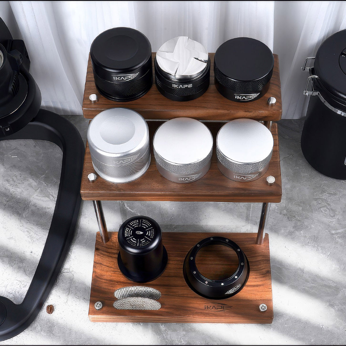 Walnut Coffee Utensils Organizer 3 Tiers – view 8 | Lastaforest