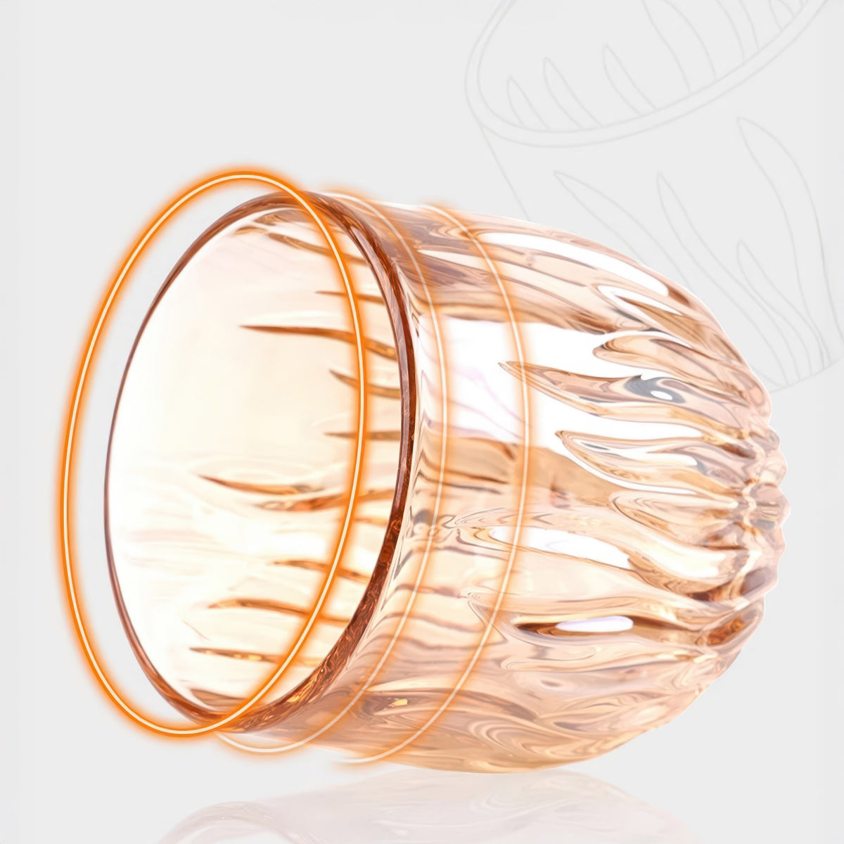 Flame Crystal Cut Glass Coffee Cup – view 12 | Lastaforest