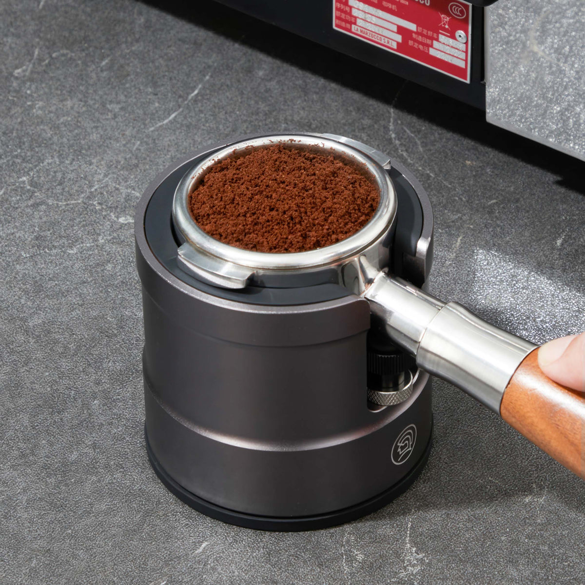 Thunder Espresso Tamping Holder – side view | Lastaforest