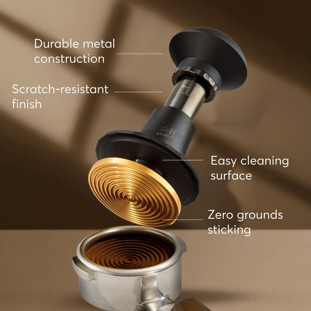 Titanium Spring-Loaded Espresso Tamper – view 6 | Lastaforest