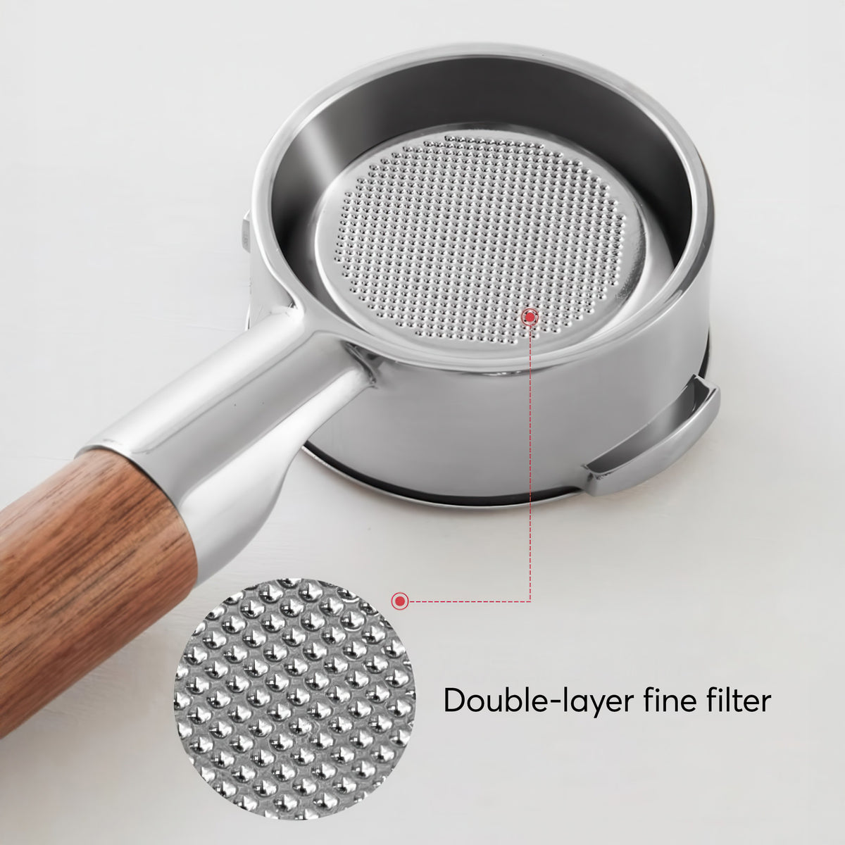 Bottomless Portafilter with Removable Double Spout – view 11 | Lastaforest