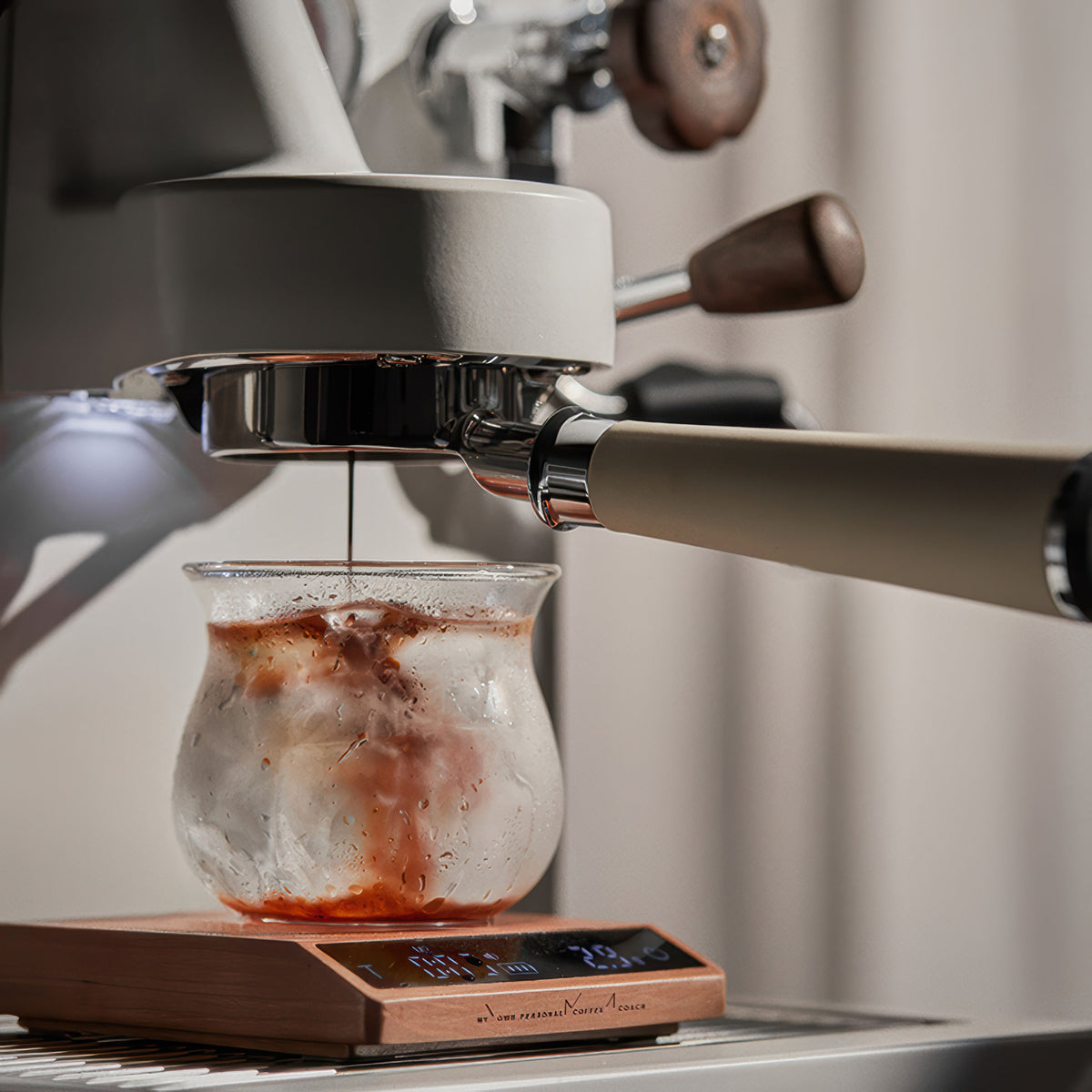 Precision Brew Walnut Digital Coffee Scale – top view | Lastaforest