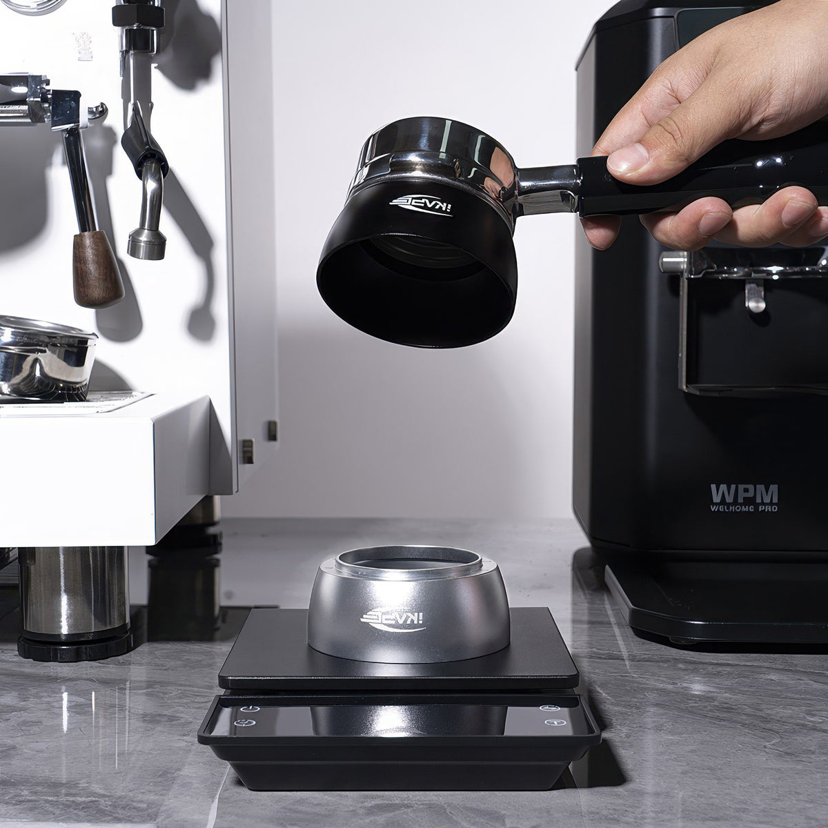 Espresso Magnetic Dosing Funnel V2 – top view | Lastaforest