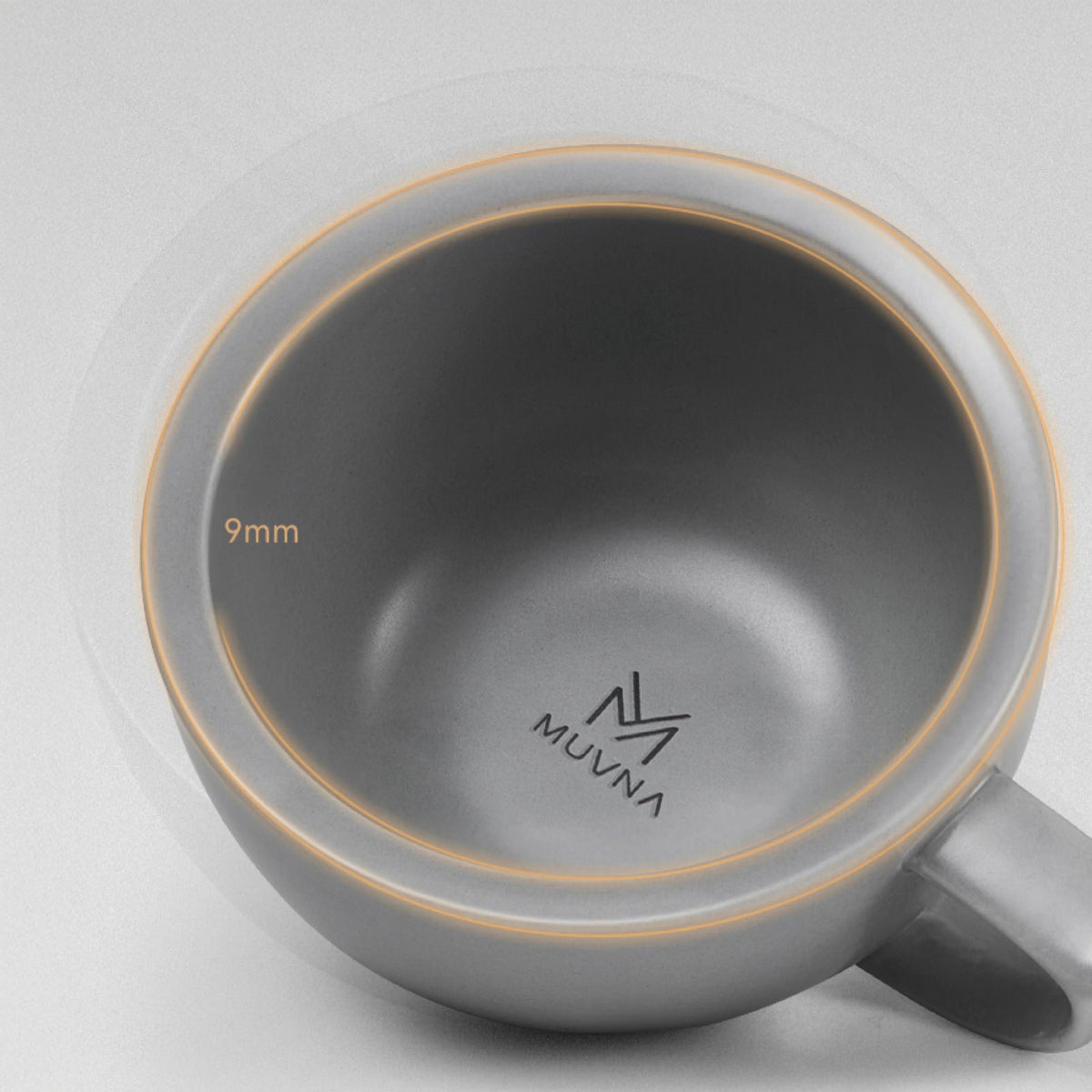 Embossed Ceramic Latte Cup 280ml – view 5 | Lastaforest