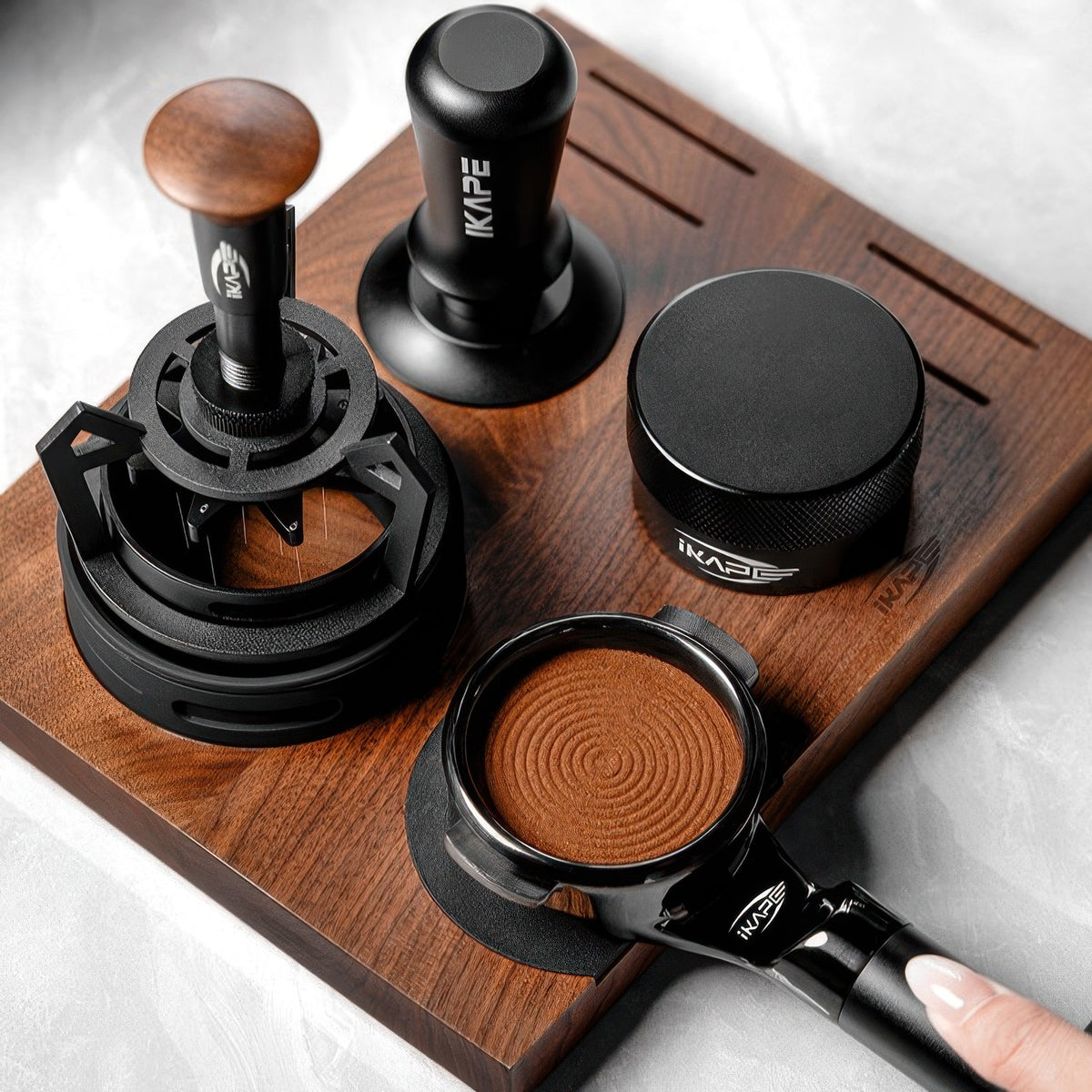 Walnut Espresso Workstation - Barista Organizer – detail view | Lastaforest