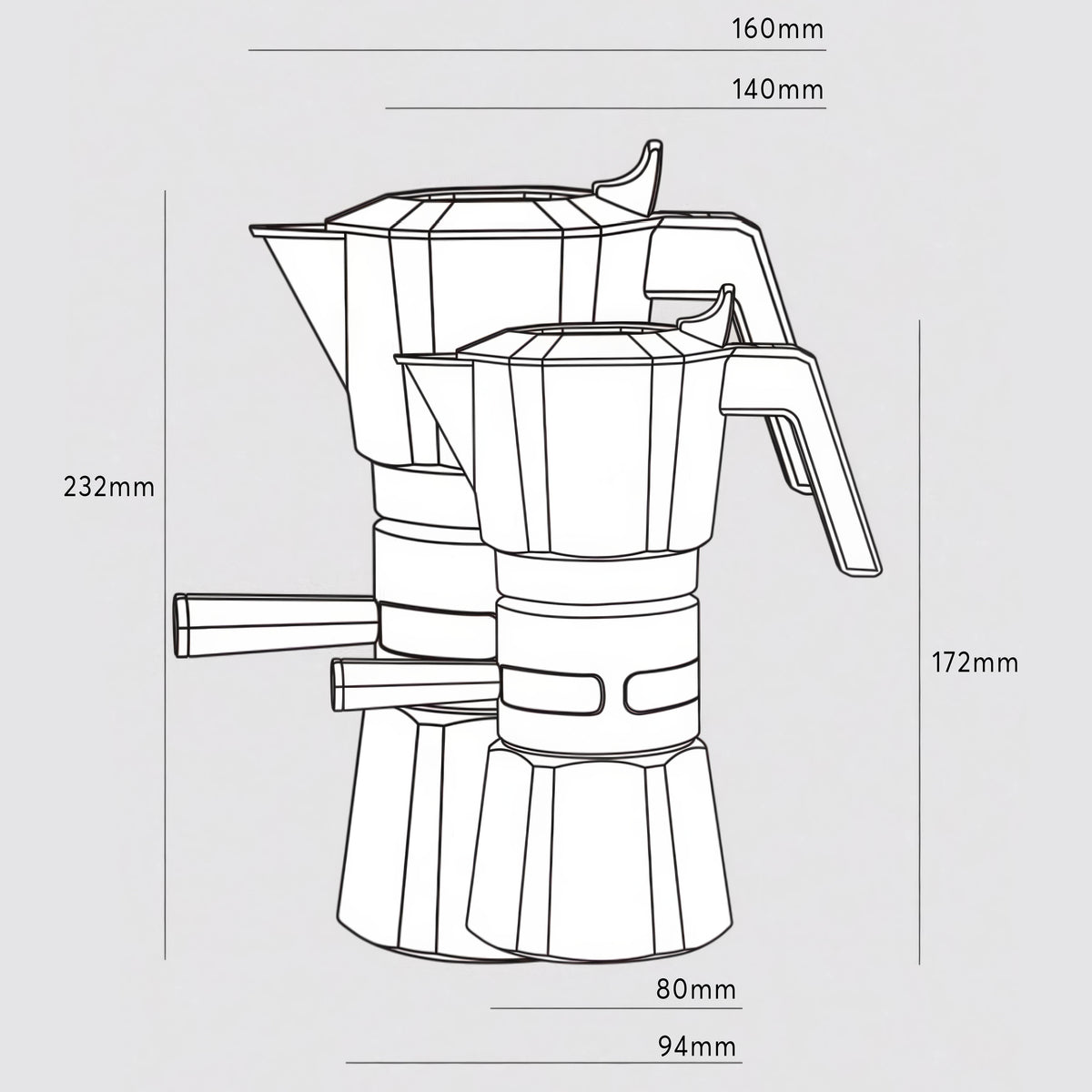 High Pressure Espresso Maker Moka Pot – view 16 | Lastaforest