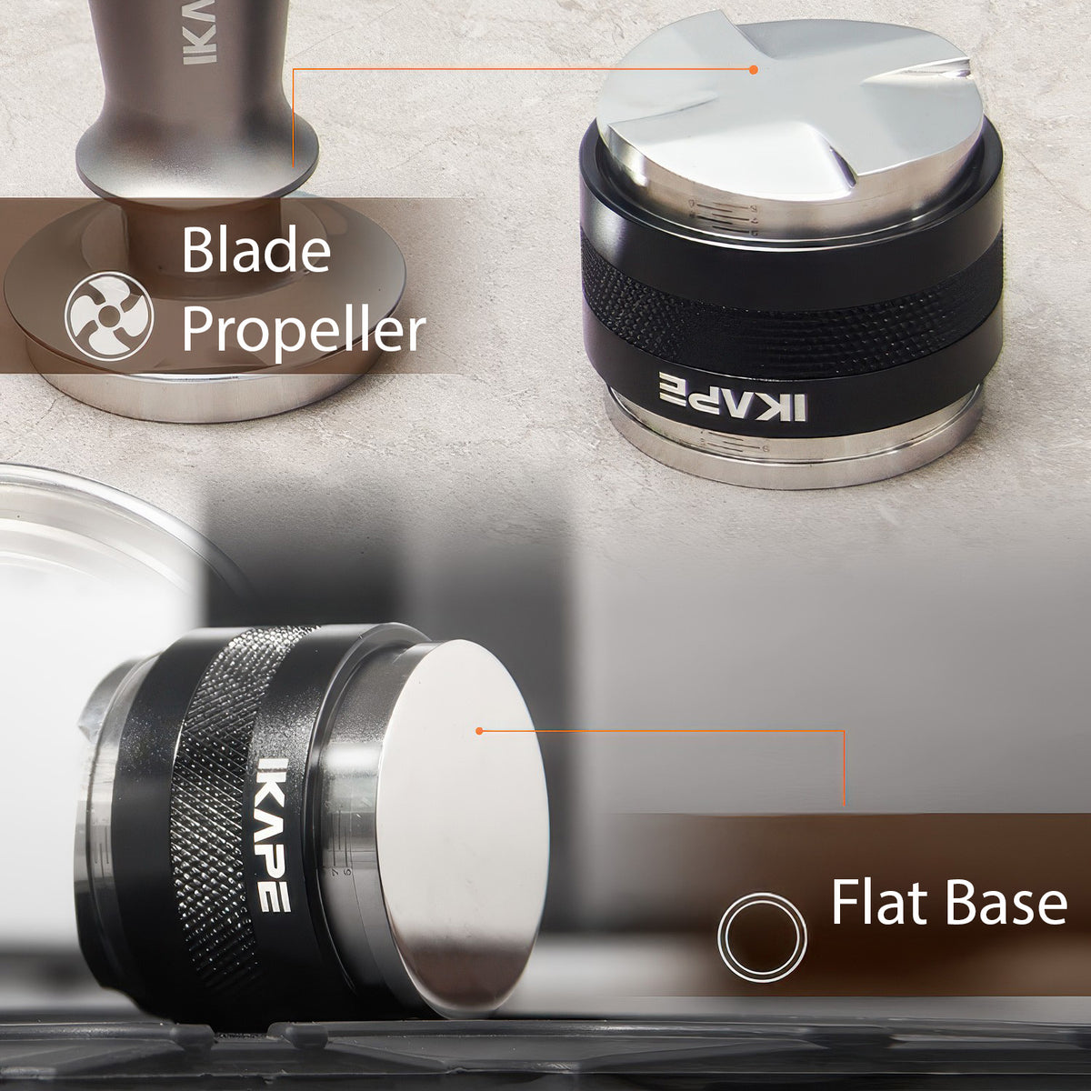2 in 1 Adjustable Coffee Distributor & Tamper – view 9 | Lastaforest