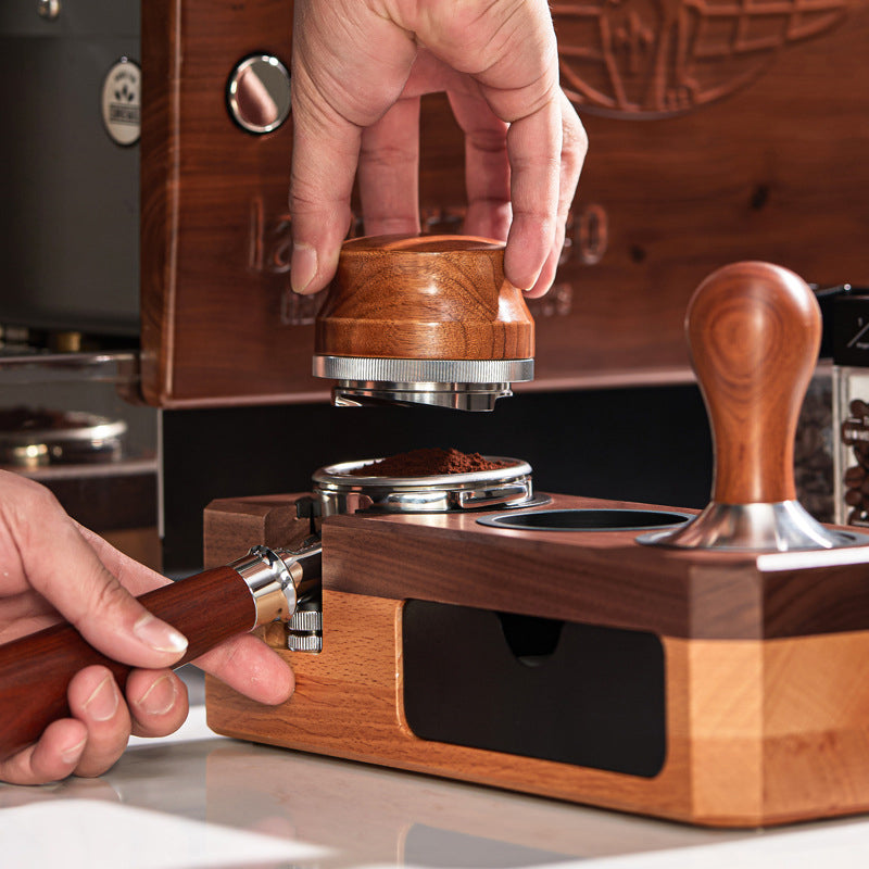 Espresso Tamping Station with Drawer for Storage – side view | Lastaforest