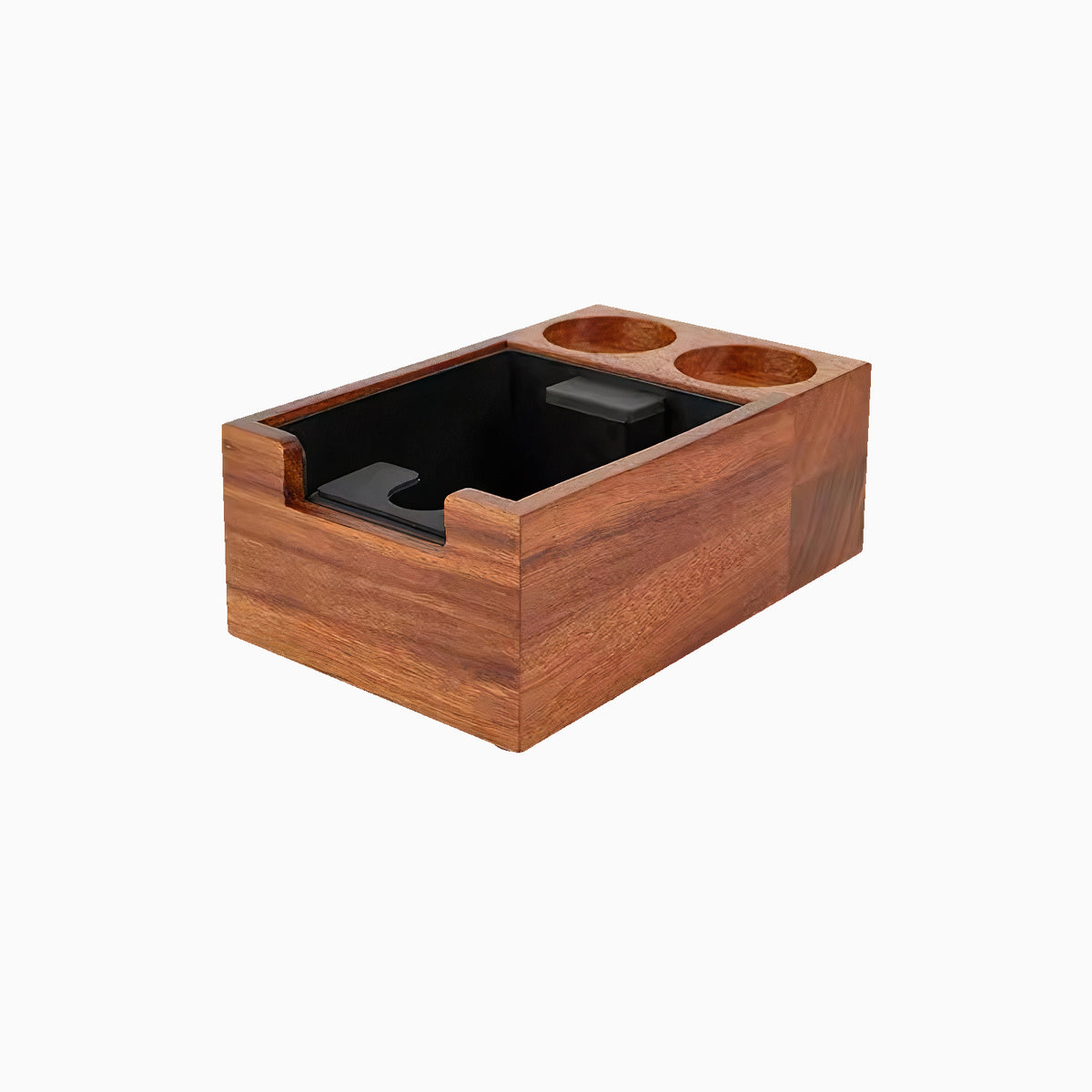 Wooden Coffee Tamper Station with Knock Box – view 13 | Lastaforest