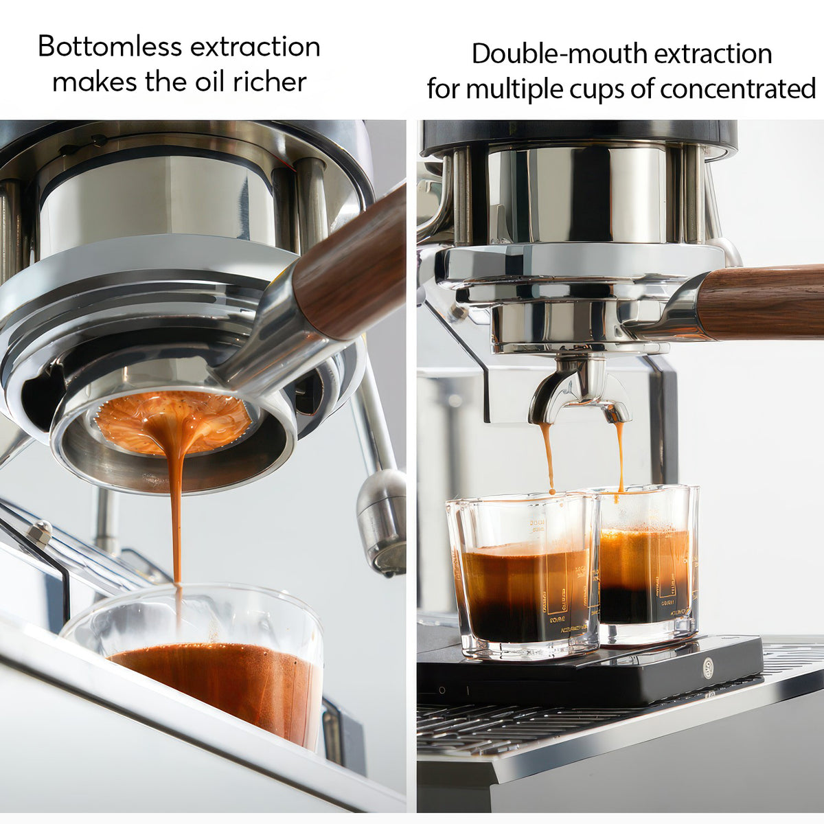 Bottomless Portafilter with Removable Double Spout – view 5 | Lastaforest