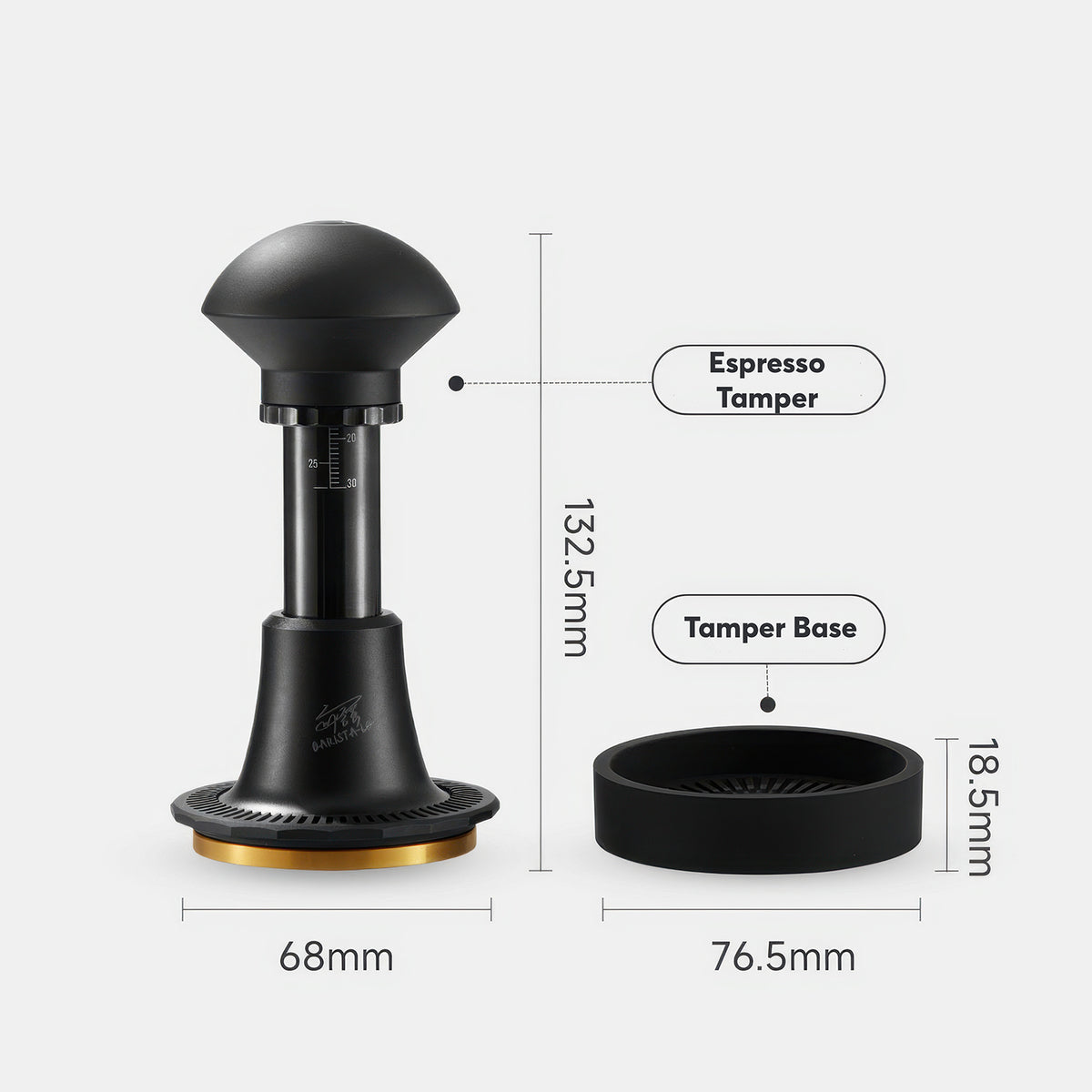 Titanium Spring-Loaded Espresso Tamper – view 15 | Lastaforest
