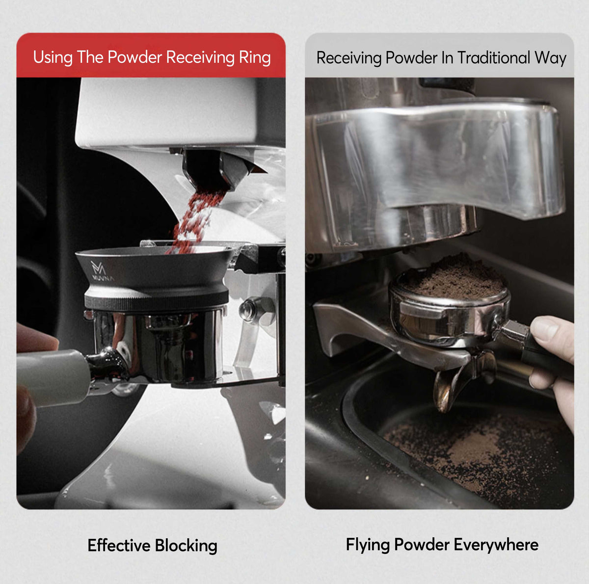 Barista Magnetic Espresso Dosing Funnel – side view | Lastaforest