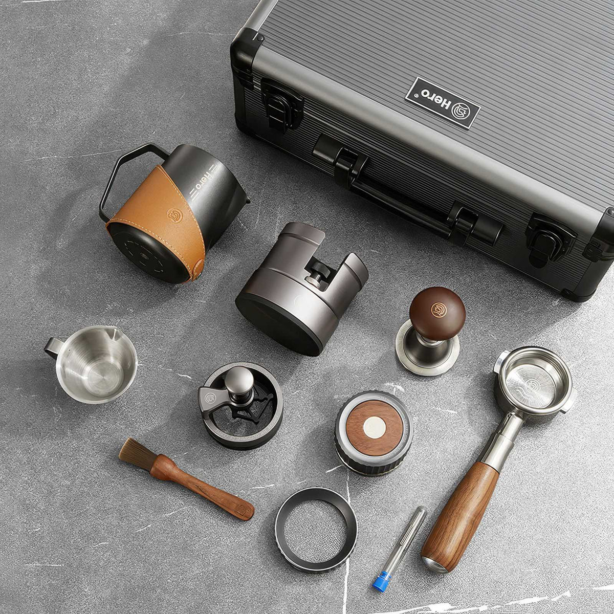 Professional Barista Espresso Kit with Carrying Case – top view | Lastaforest