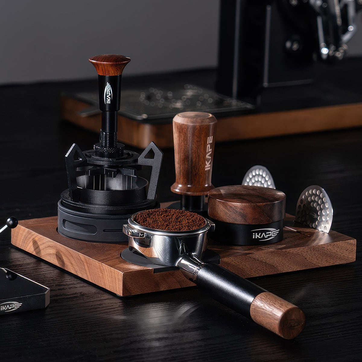 Black Edition Calibrated Coffee Tamper – side view | Lastaforest