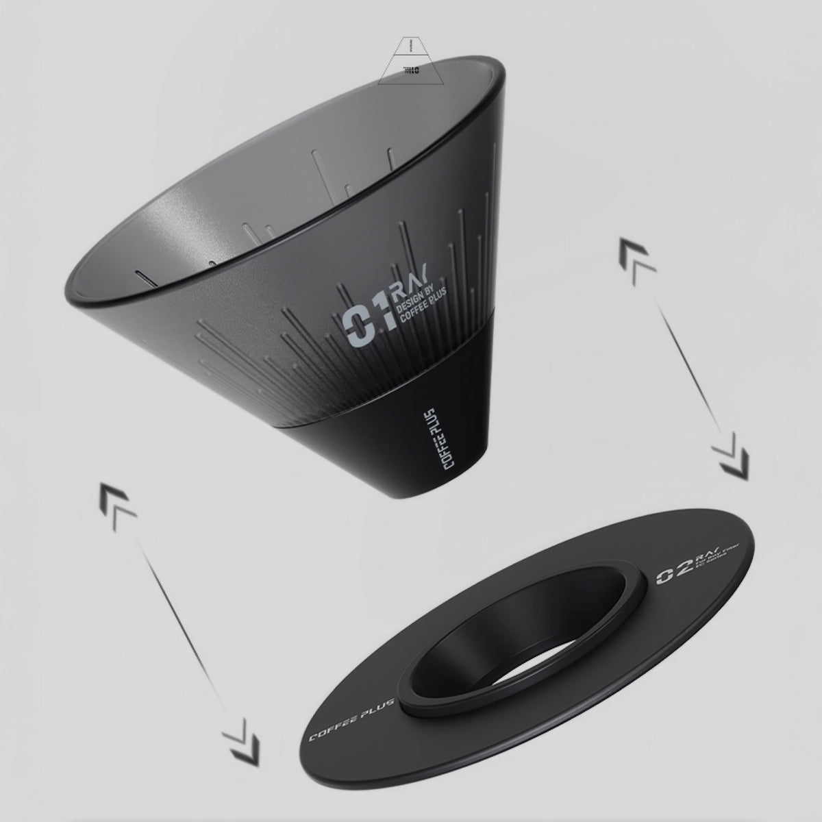 Ray Star Shadow V60 Style Pour Over Coffee Dripper – view 8 | Lastaforest