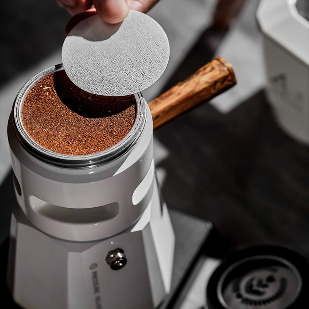 High Pressure Espresso Maker Moka Pot – top view | Lastaforest