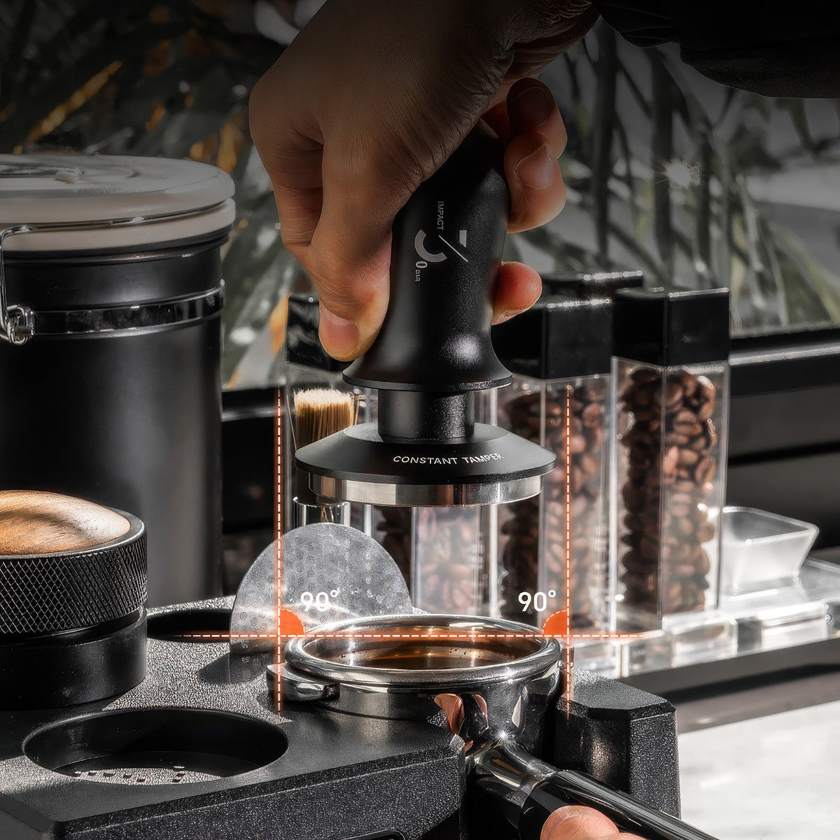 Constant Pressure Coffee Tamper – top view | Lastaforest