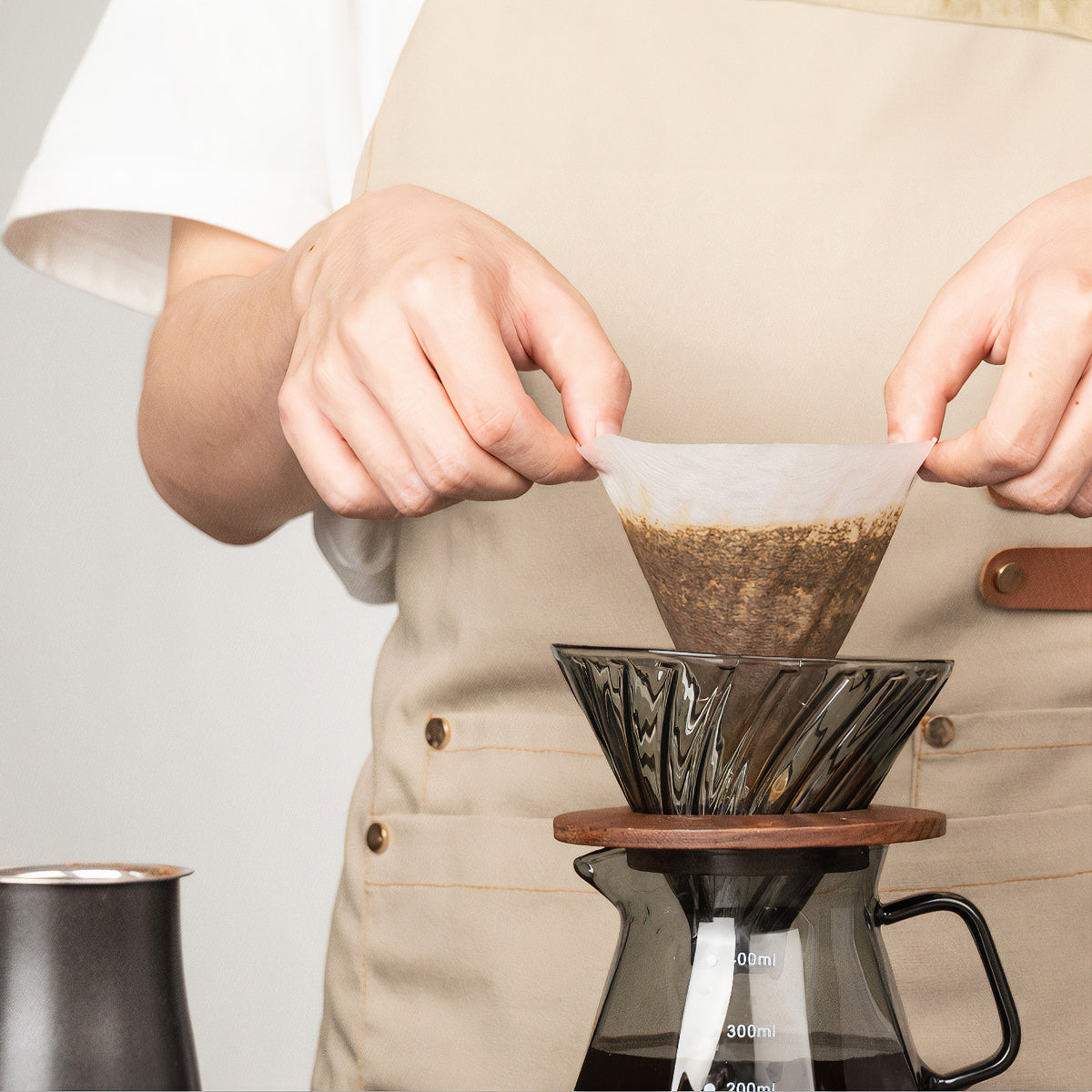 Japanese V60 Hanging Ear Drip Coffee Filter Papers – side view | Lastaforest
