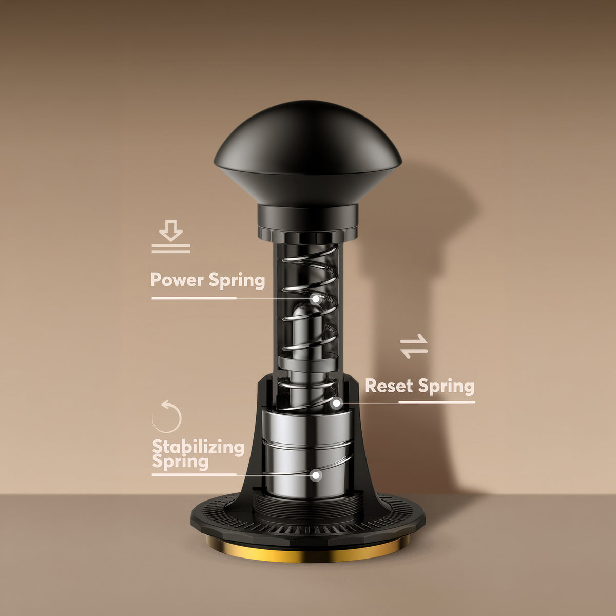 Titanium Spring-Loaded Espresso Tamper – view 7 | Lastaforest