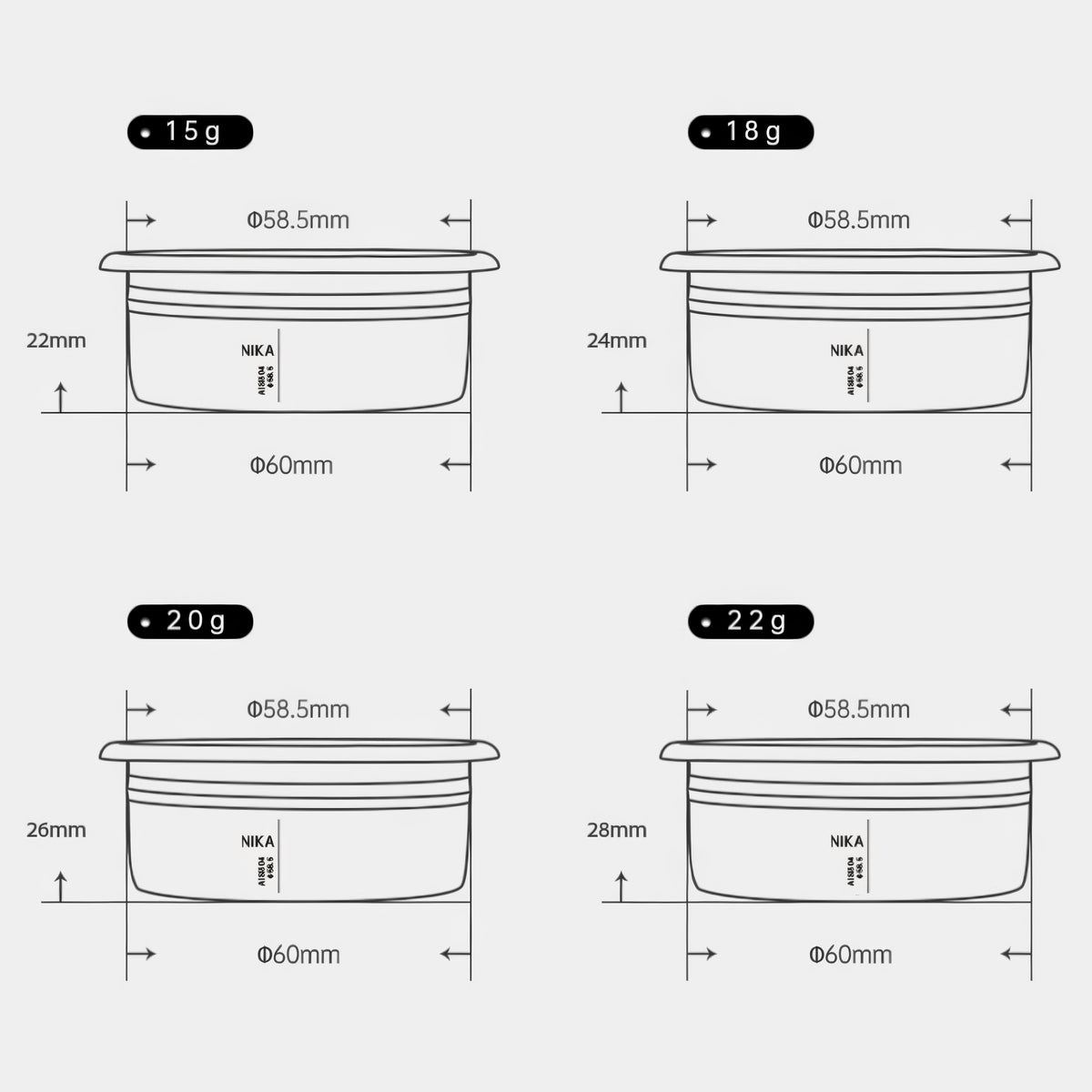 Coffee Espresso Filter Baskets Precision 58mm – view 10 | Lastaforest