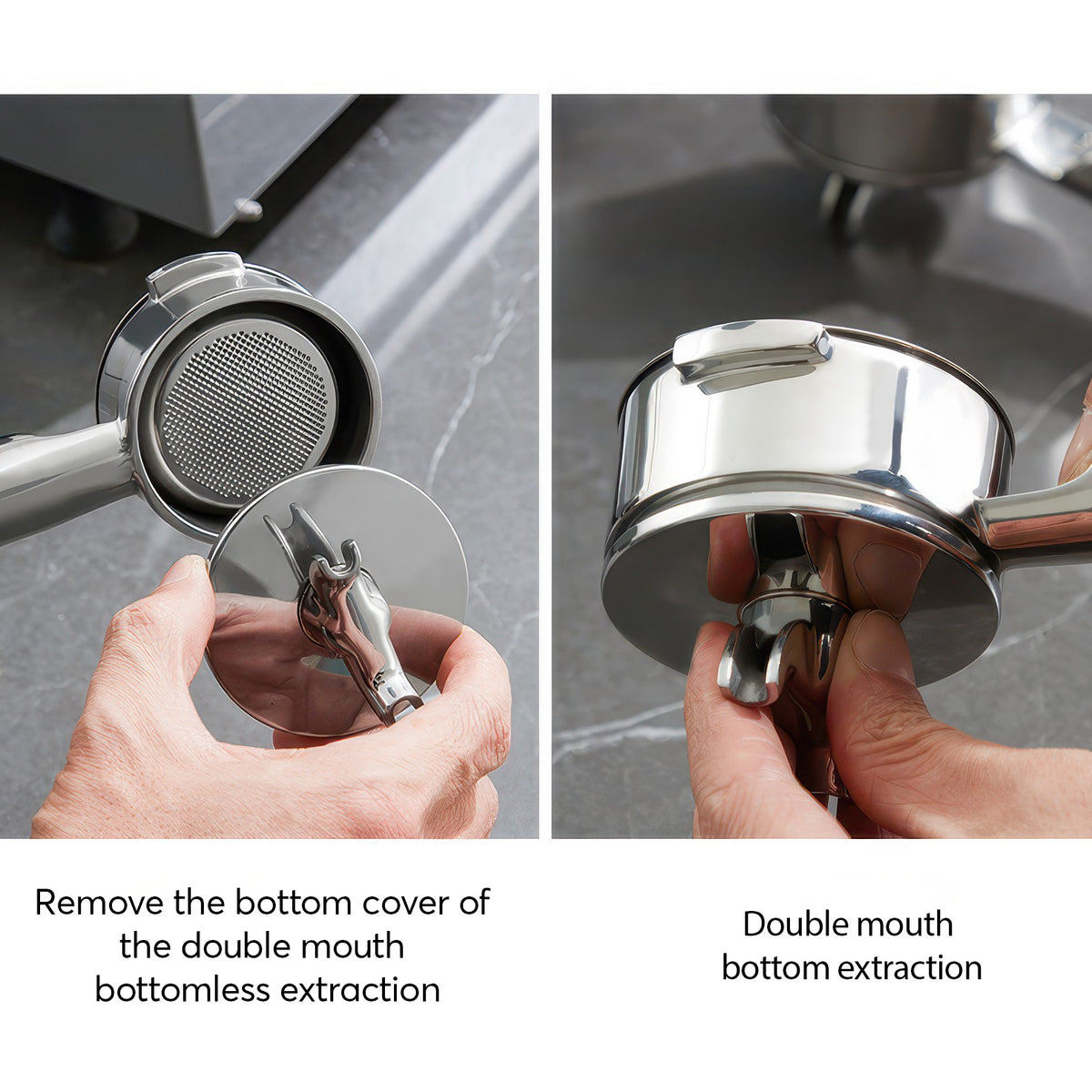 Bottomless Portafilter with Removable Double Spout – view 6 | Lastaforest