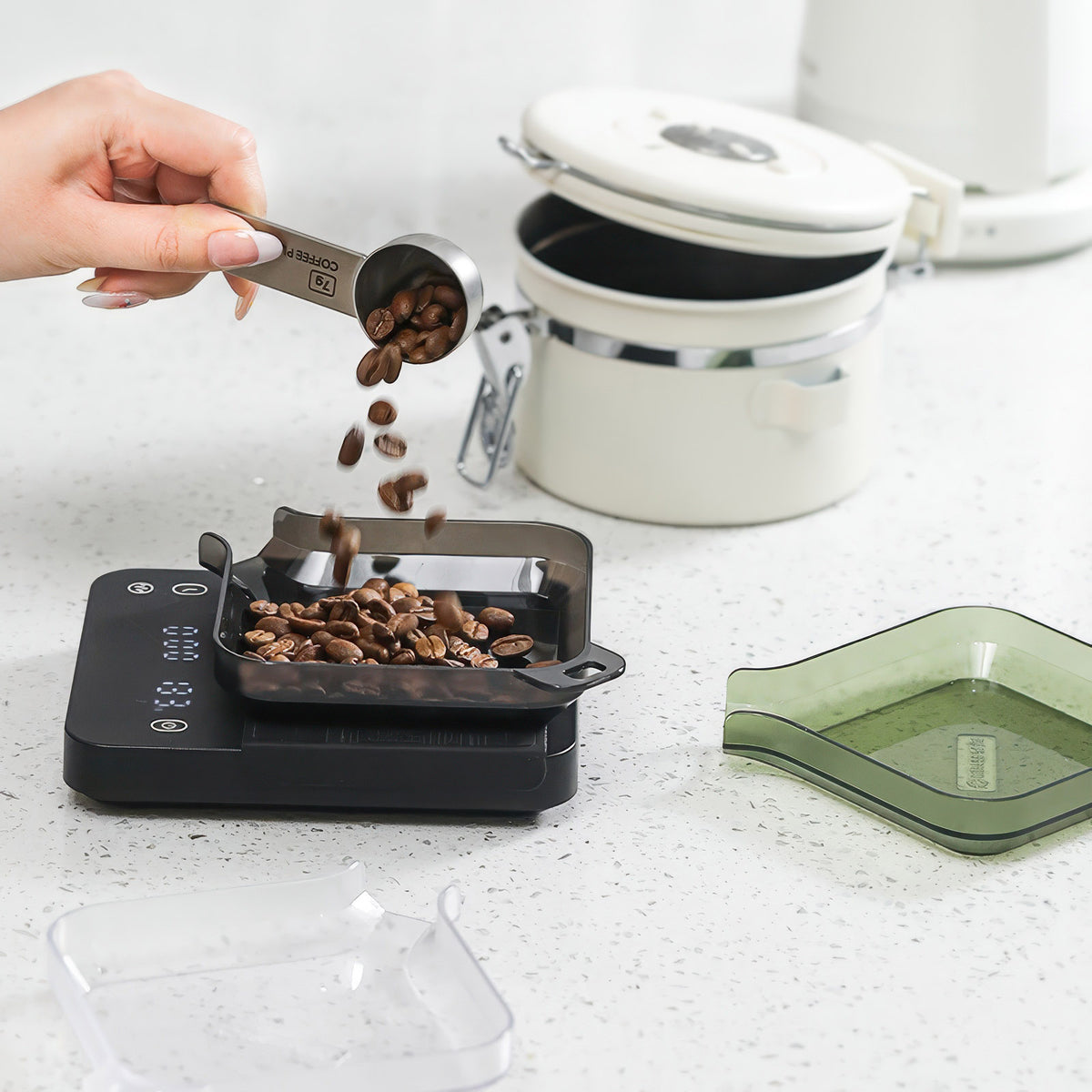 Coffee Bean Weighing Tray – detail view | Lastaforest