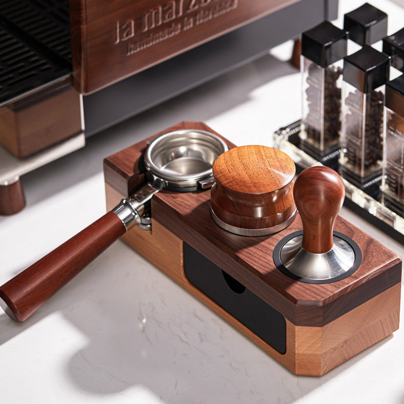 Espresso Tamping Station with Drawer for Storage – detail view | Lastaforest