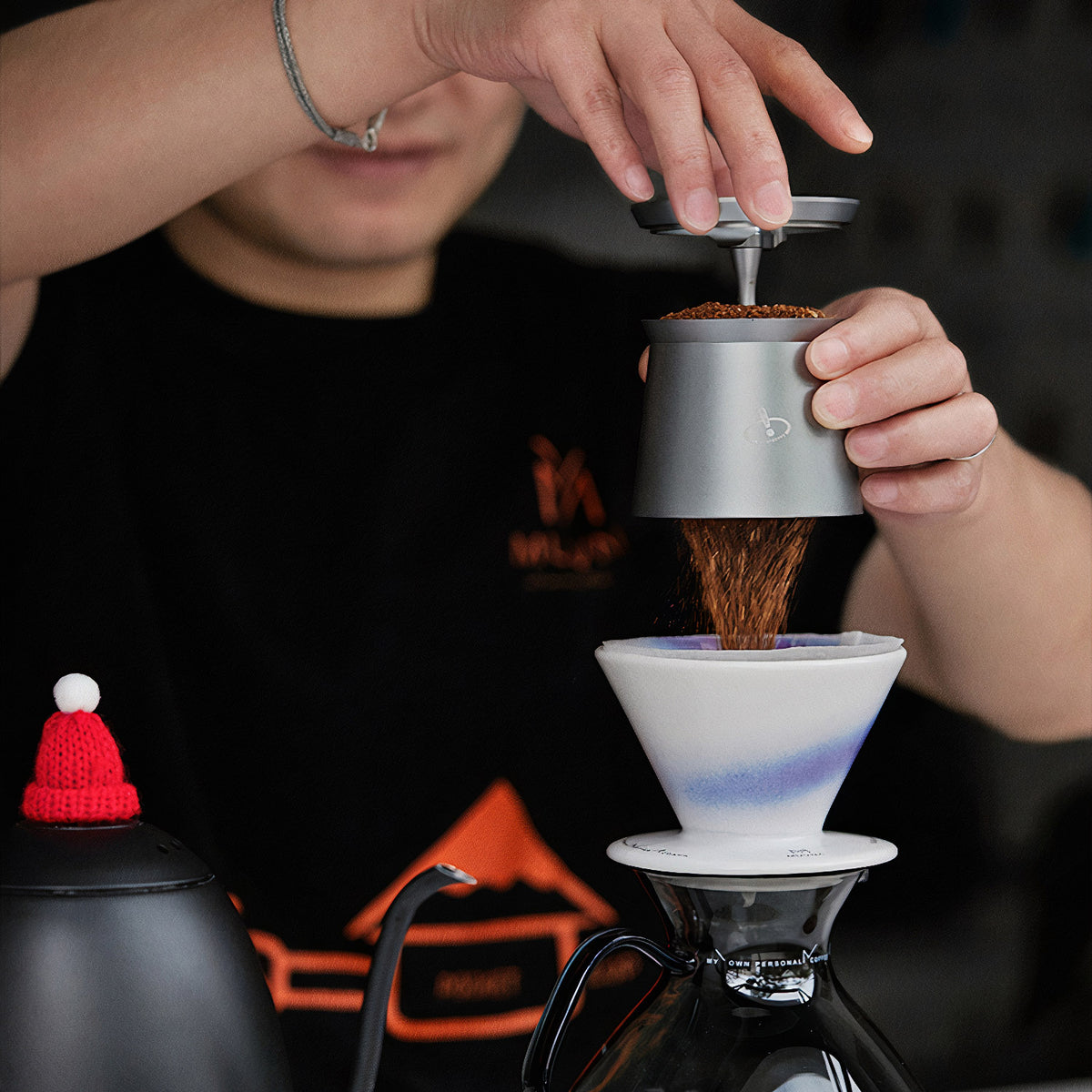 Stainless Steel Magnetic Dosing Cup 58MM – view 6 | Lastaforest
