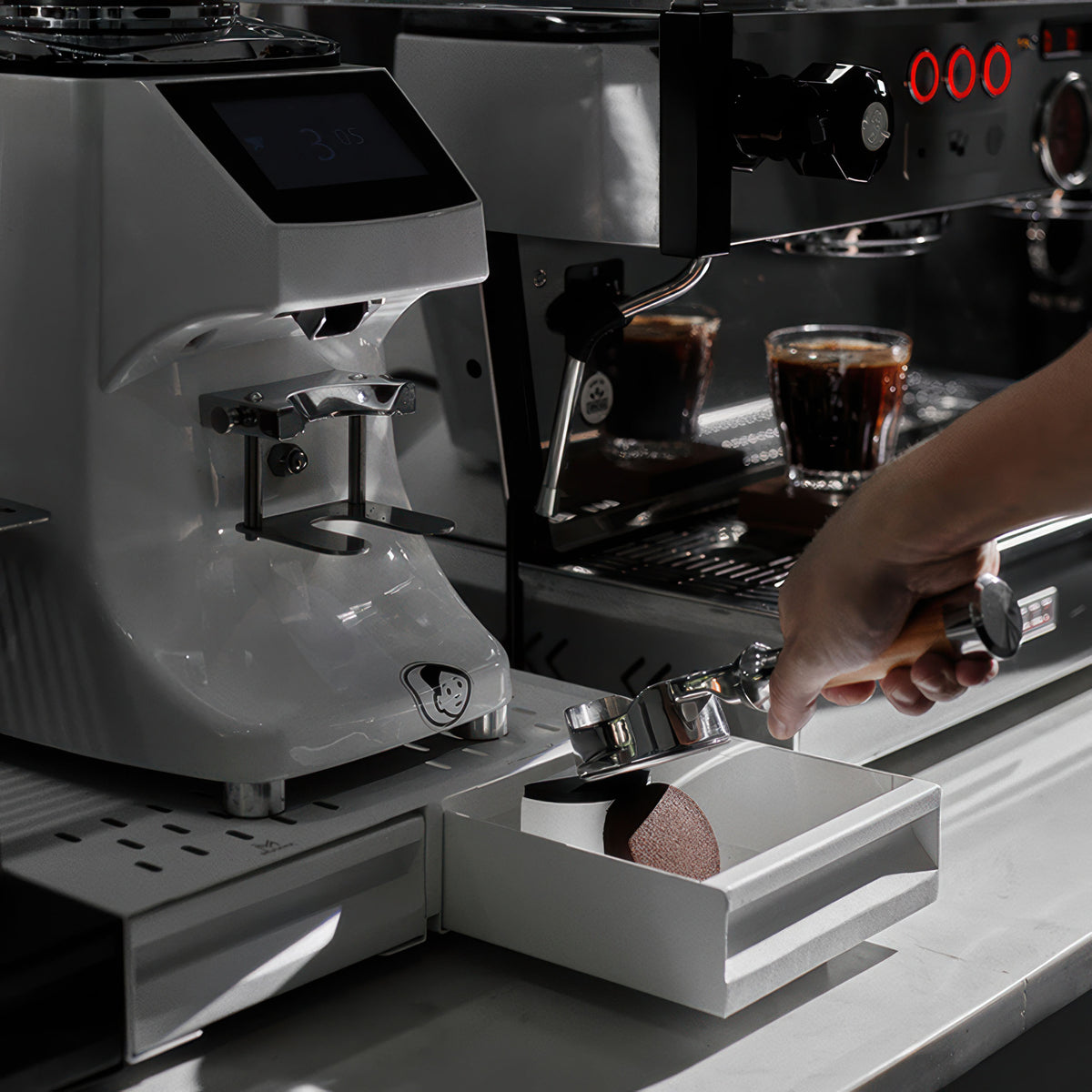 Barista Double Knock Box Drawer – side view | Lastaforest