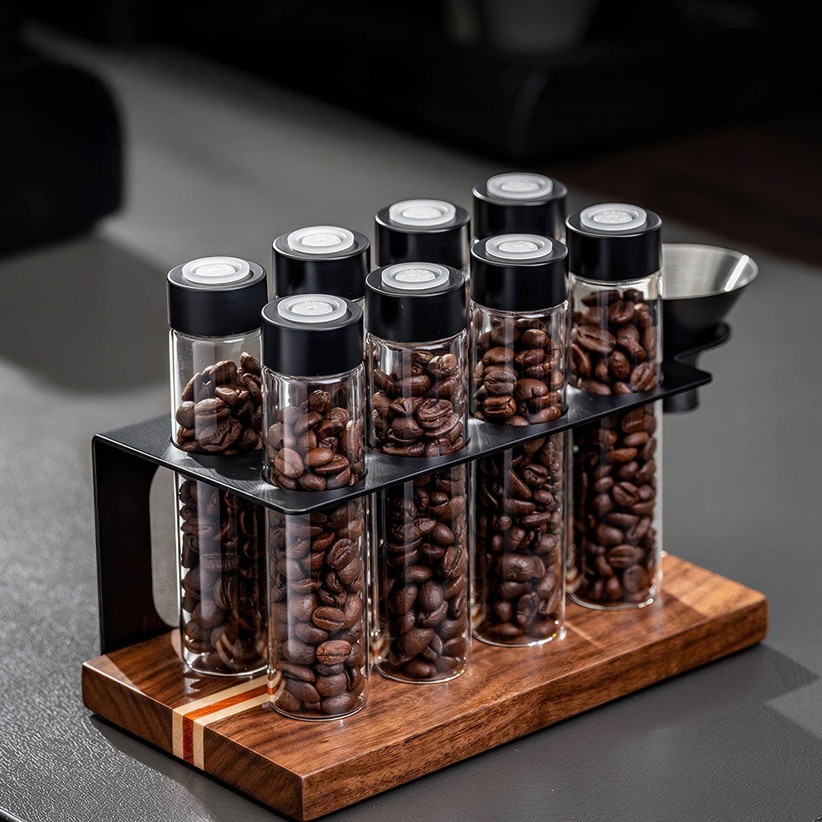 Lab-Style Coffee Storage Bean Rack – detail view | Lastaforest