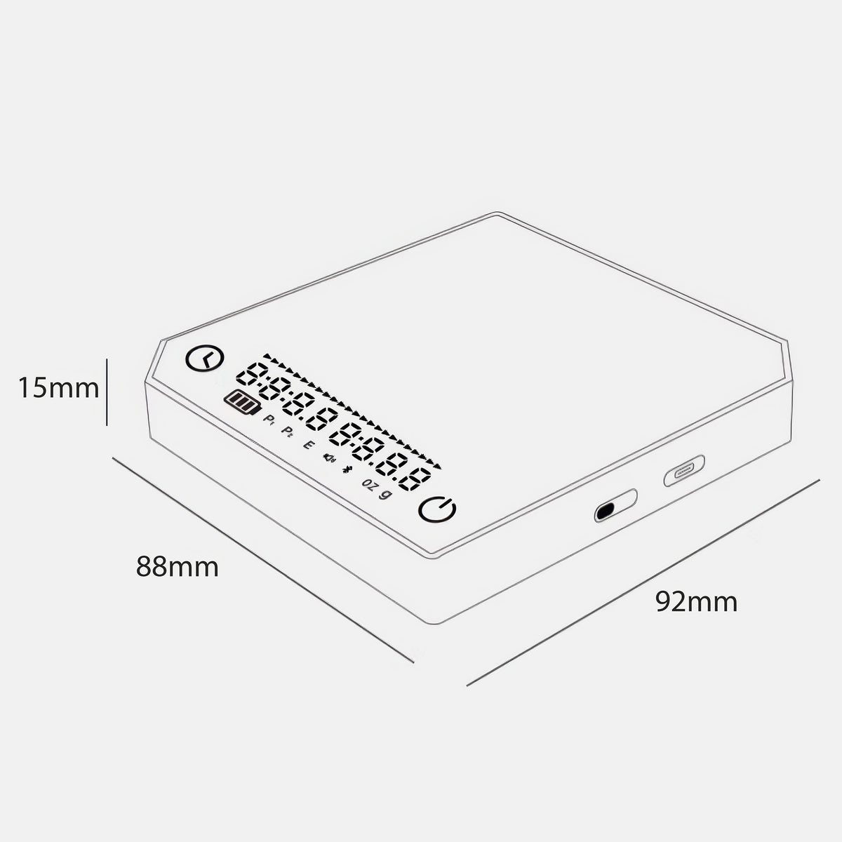 Smart Espresso Scale Compact Metal Body – view 11 | Lastaforest