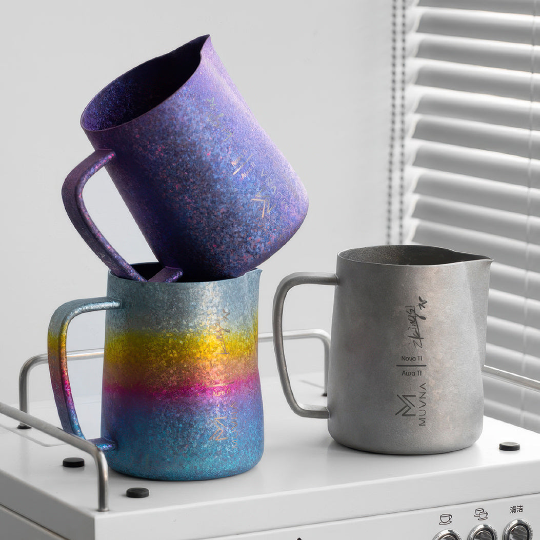 Aurora Crystal Titanium Latte Pitcher – view 9 | Lastaforest