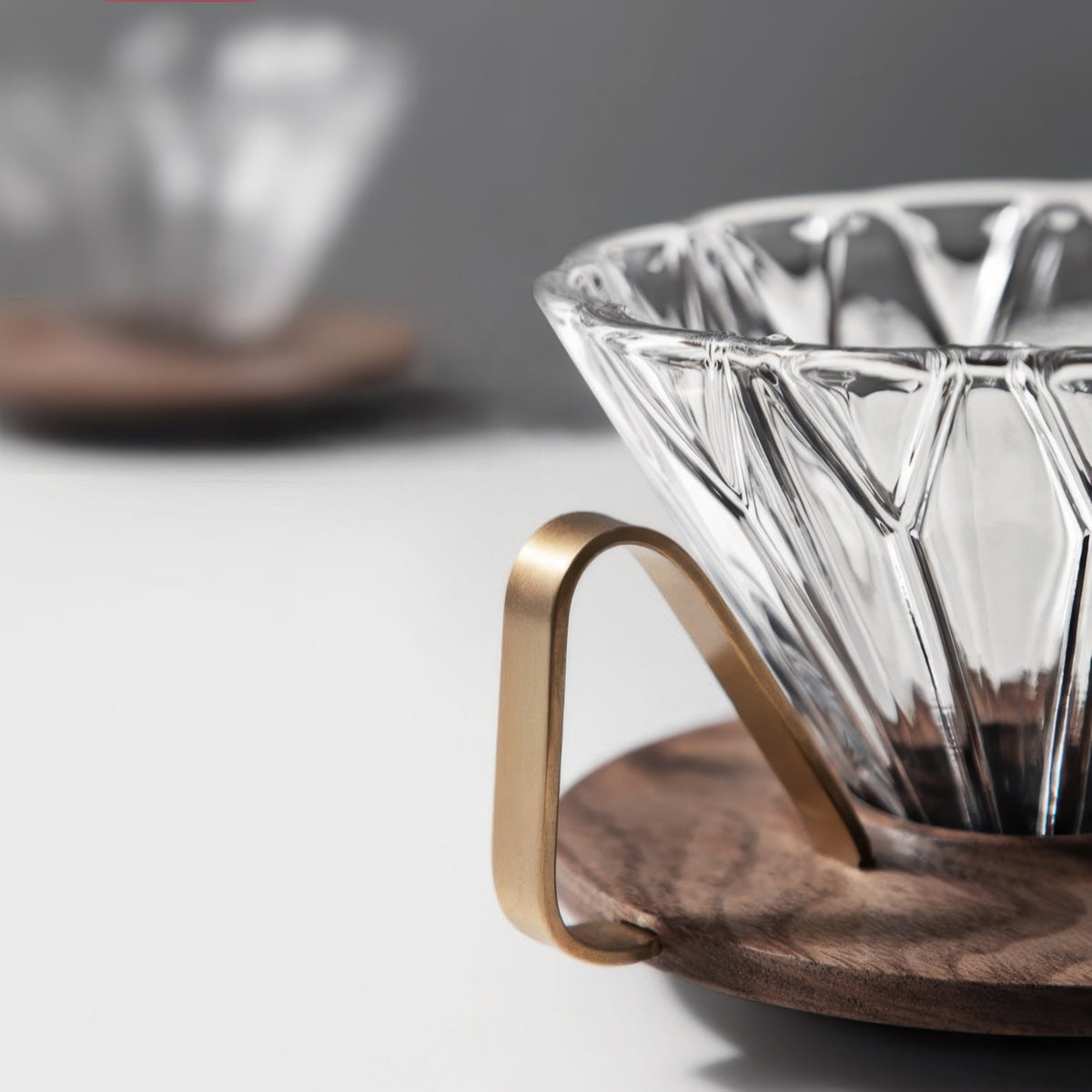 Prisma Walnut Pour-Over Dripper – side view | Lastaforest