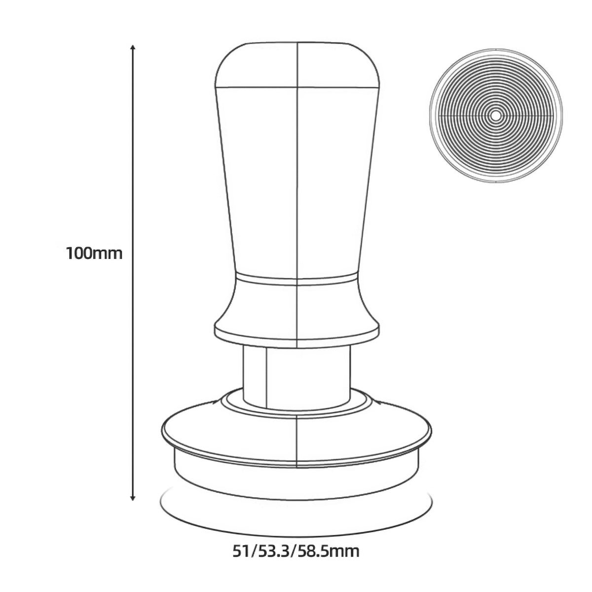 Espresso White Tamper & Distributor – view 8 | Lastaforest
