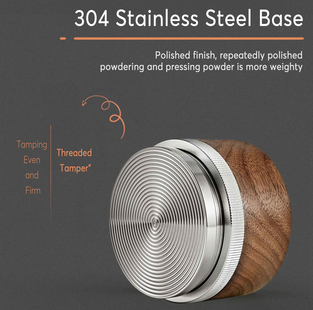 Tamper & Distributor with Wooden Handle – view 7 | Lastaforest