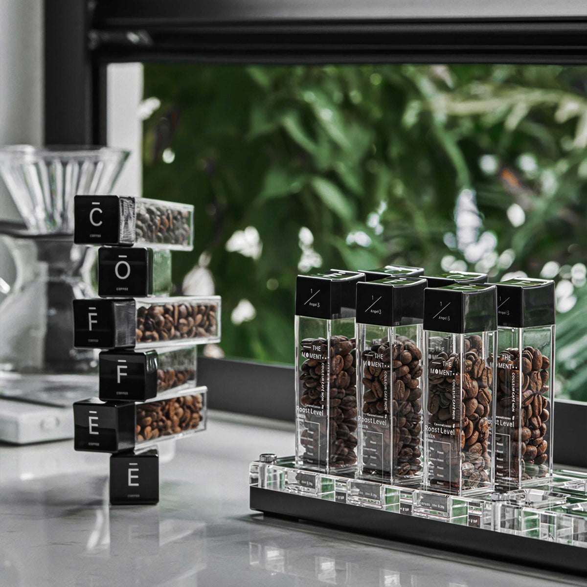 Premium Tubes Coffee Bean Cellars With Stand – detail view | Lastaforest