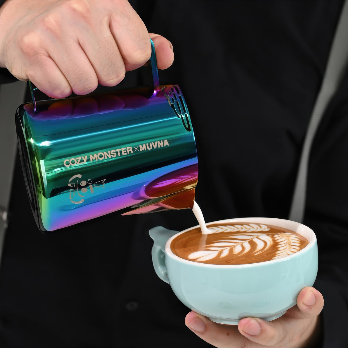 Cozy Monster Monster Latte Art Mug – top view | Lastaforest