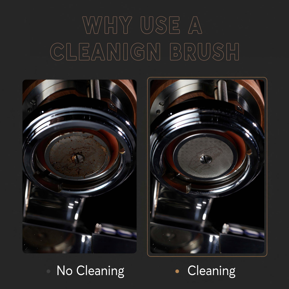 Espresso Coffee Machine Steam Cleaning Brush – side view | Lastaforest