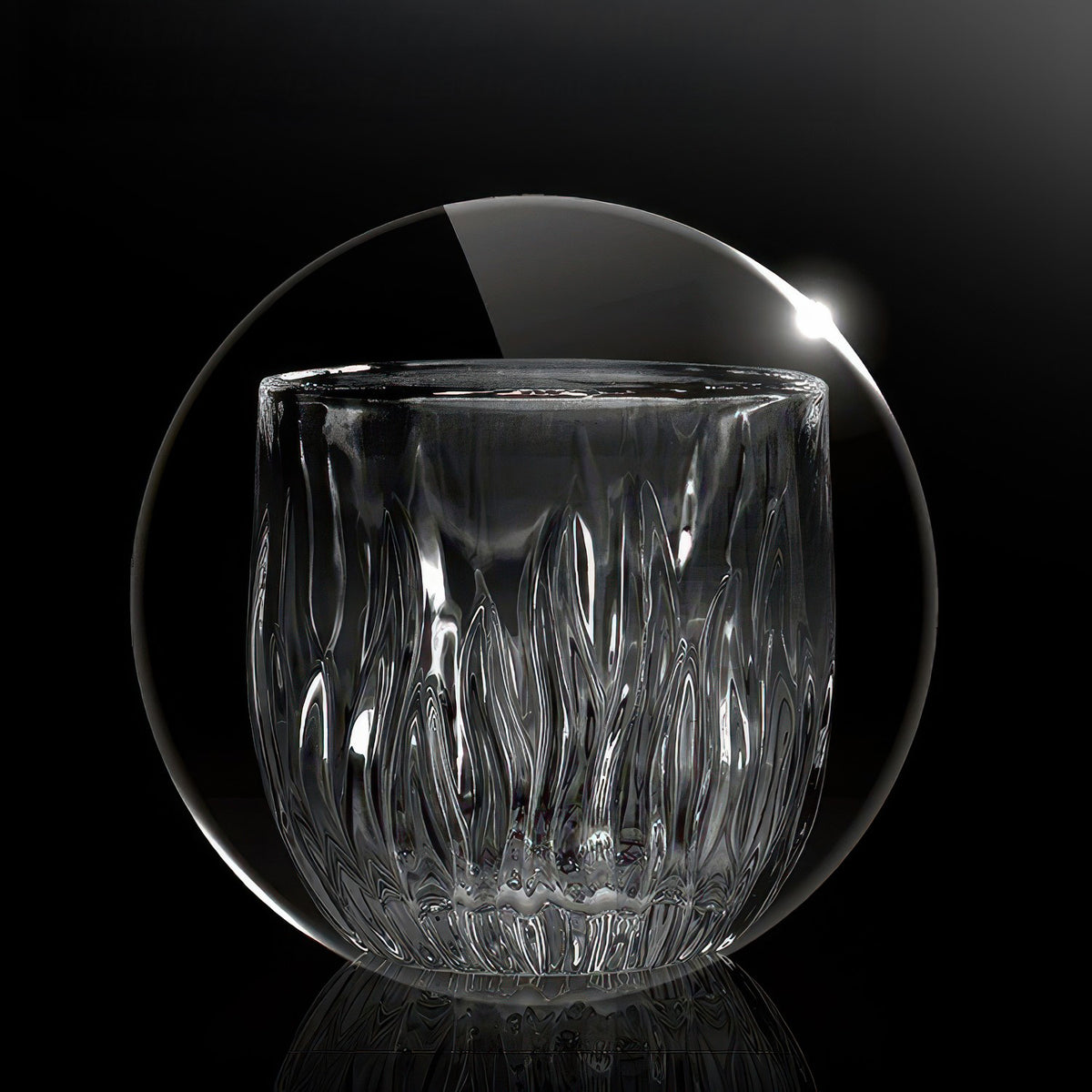 Flame Crystal Cut Glass Coffee Cup – view 10 | Lastaforest
