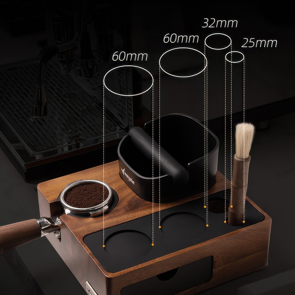 Barista Tamping Station with Knock Box Storage – view 10 | Lastaforest