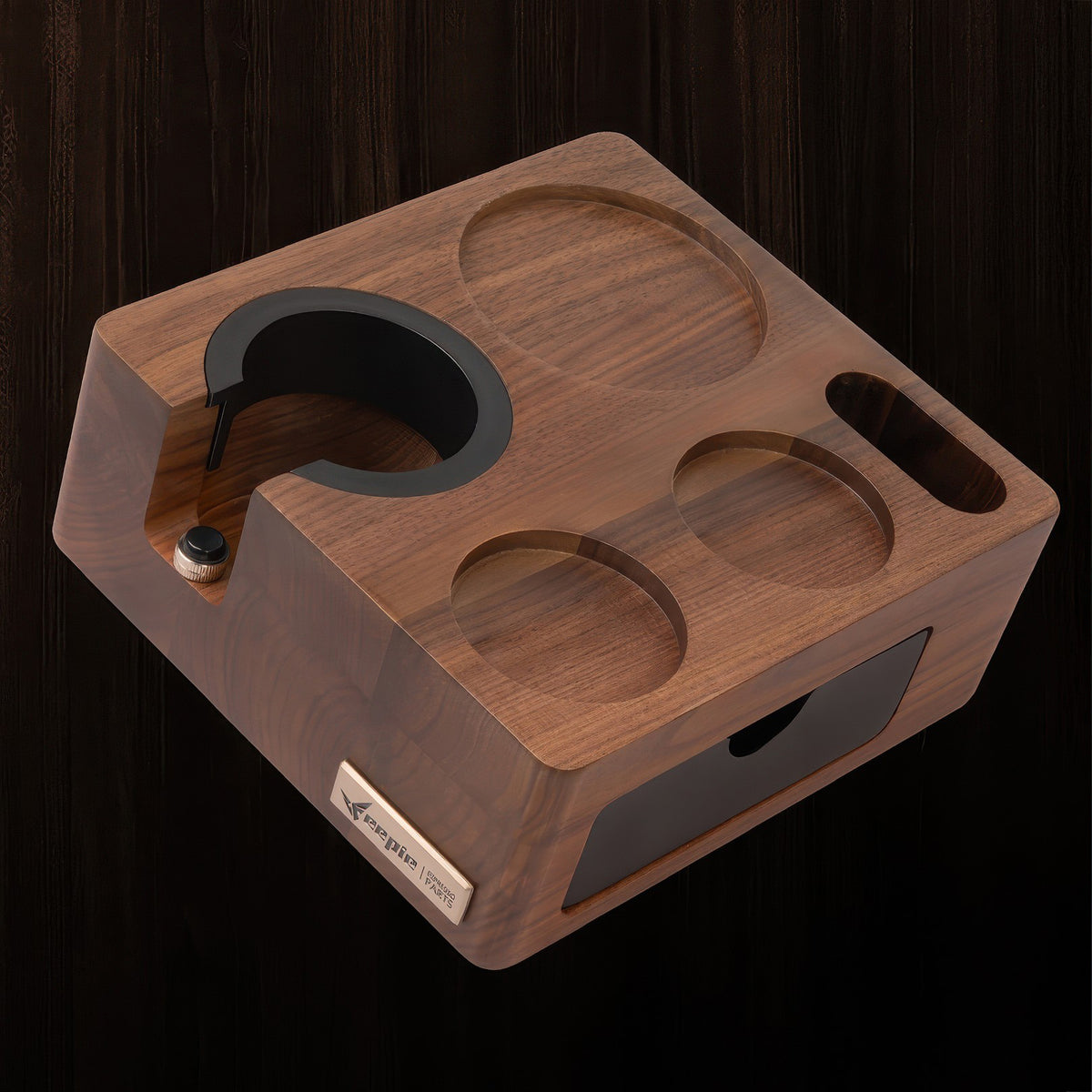 Walnut Wood Coffee Tamping Station – view 11 | Lastaforest