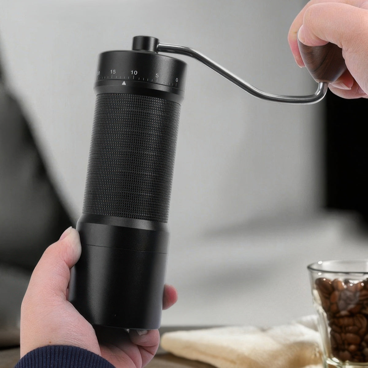 Seven-Star 420 Stainless Steel Manual Coffee Grinder
