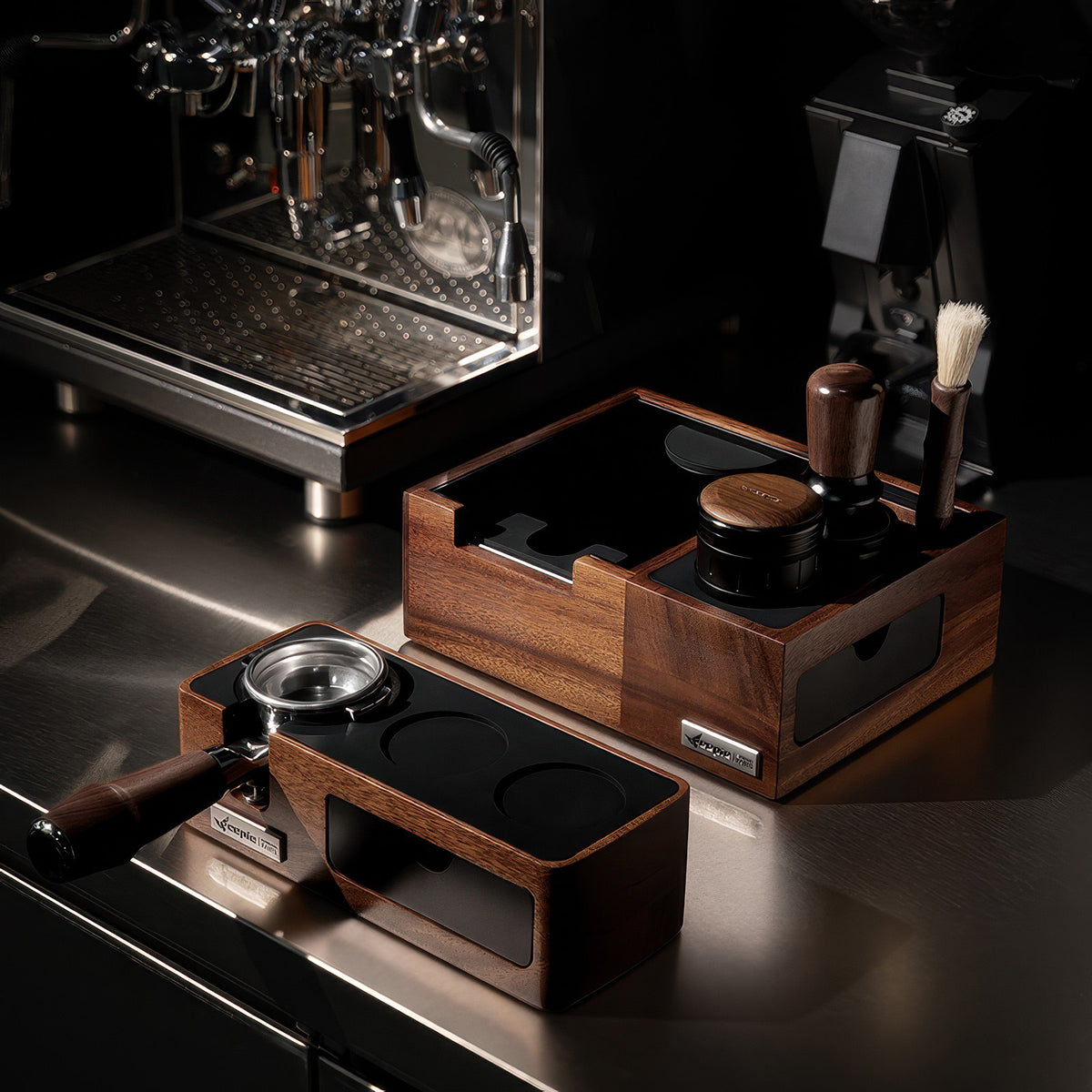 Multi-Function Coffee Tamping Station – detail view | Lastaforest