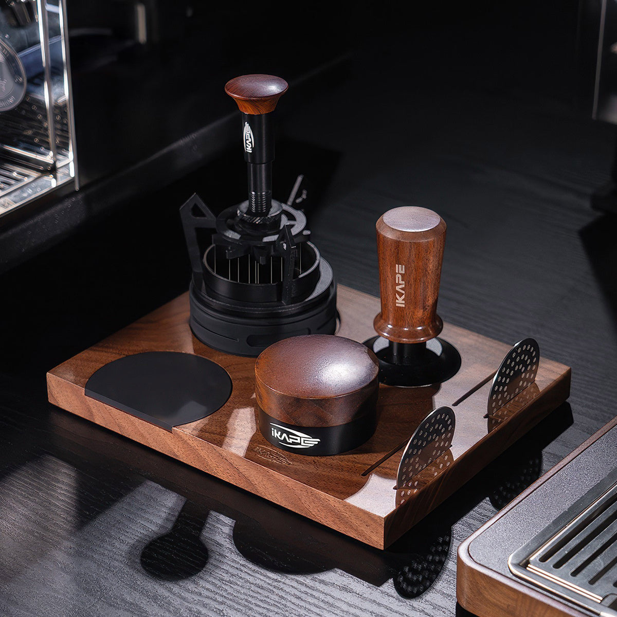 Black Edition Calibrated Coffee Tamper – top view | Lastaforest